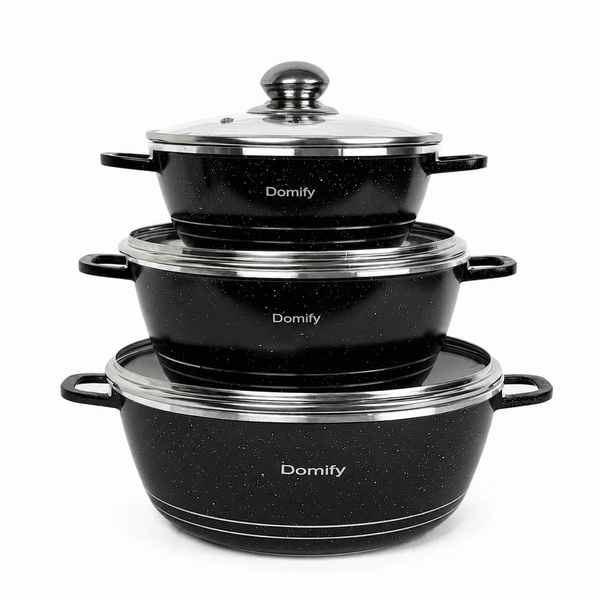Комплект посуду Domify DM-010, 10 предметів, антипригарне гранітне покриття DM-010 фото