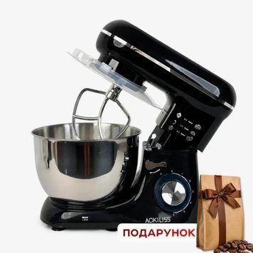 Планетарний кухонний тістоміс ACKILISS ACL-95753B 1300 Вт з насадками, чаша 5 л + ПОДАРУНОК: Кава мелена 250 г ACL-95753B фото