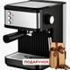Кавомашина ріжкова Sokany SK-04029 15 бар, електрична кавоварка еспресо для дому, 1.8 л + ПОДАРУНОК: Кава мелена 250г SK-04029 фото 1