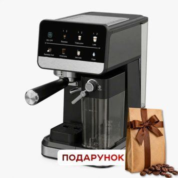 Електрична побутова кавоварка SOKANY SK-04055 еспресо для дому, 1.5 л, Чорна + ПОДАРУНОК: Кава мелена 250 г SK-04055 фото